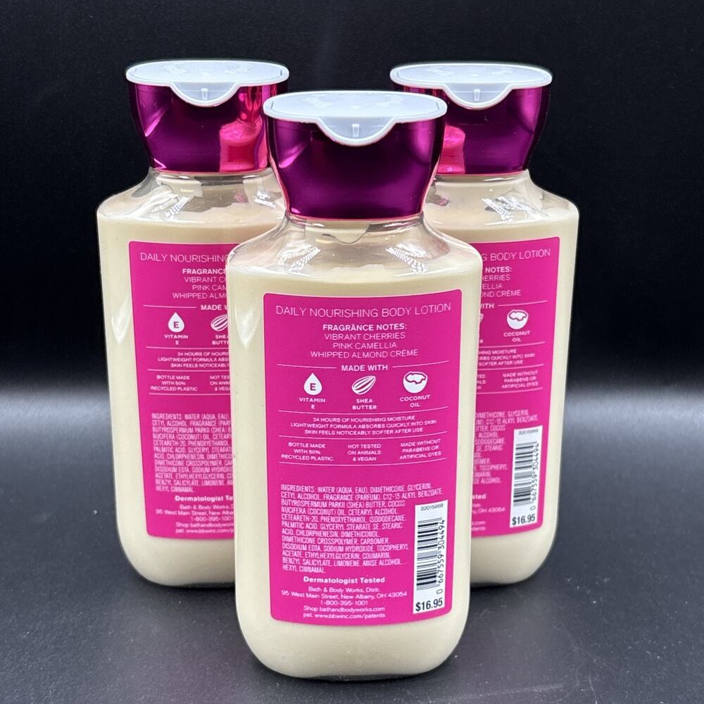 NEW Bath & Body Works Lot of 3 Bottles Perfect In Pink Daily Body Lotion Cream - Picture 2 of 3